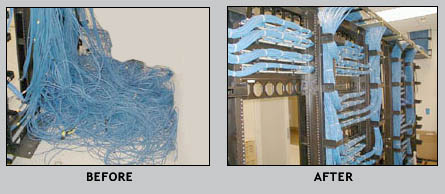 Before and After pic of proper wiring.